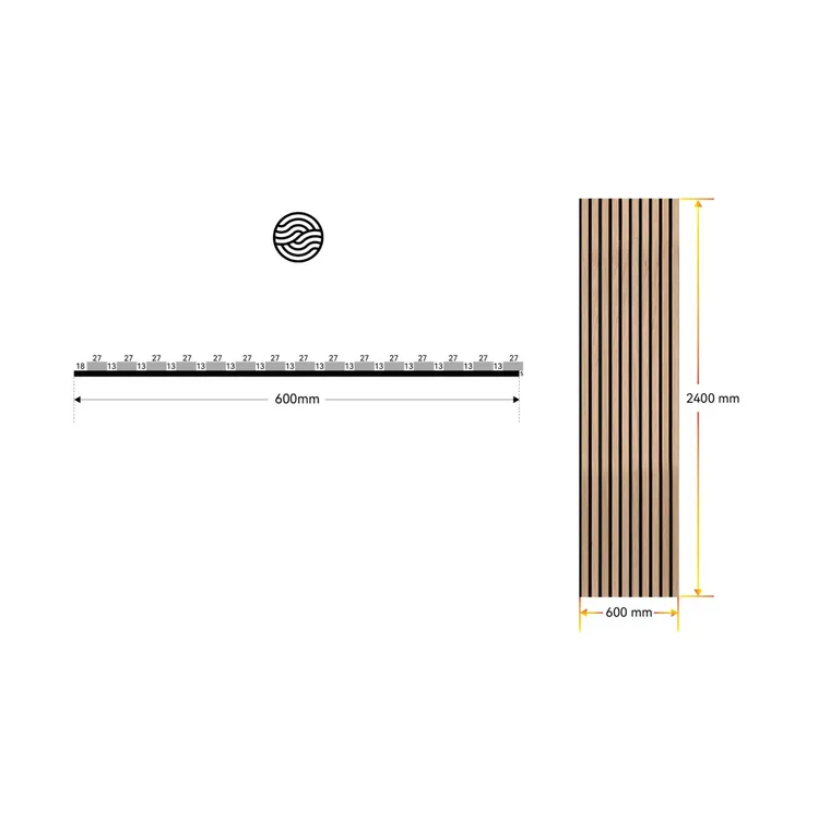 Akustikpaneele Teak "Herbstgold" – Echtholzfurnier – Bild 3